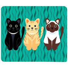 Luoyaxxxxx Tappetino carino con gatto colorato in gomma naturale, non rettangolare, per casa, ufficio, computer, gaming, mousepad, tappetino per