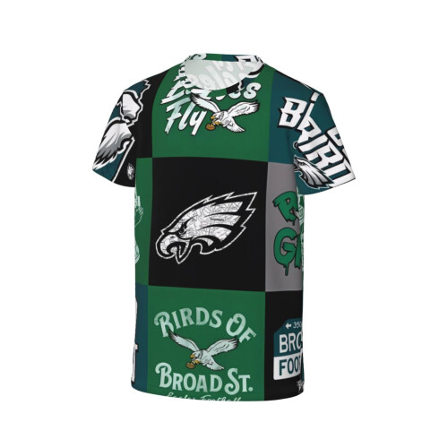 Μπλούζα με κοντό μανίκι Eagles για αγόρια και κορίτσια με λογότυπο αθλητικής ομάδας 2