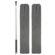 Spolverino retrattile in microfibra con asta estensibile e rivestimento in tessuto, compatibile con divani, letti, mobili, ventilatori a soffitto e