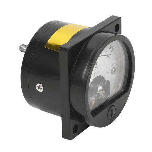 4x AC0-300V Rundes Analog-Einbaumessgerät Voltmeter Schwarz 2