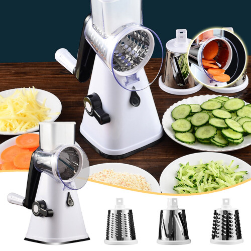SLMOTUAE Kitchen3σε1 Χειροκίνητος κόφτης λαχανικών και εργαλείο άλεσης αλευριού με ρολό