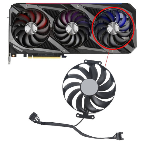 Ανεμιστήρες κάρτας γραφικών GPU 95MM7Pins CF1010U12S Ανεμιστήρας ROG STRIX RTX3060 3070 3080Ti Ψυγείο 1