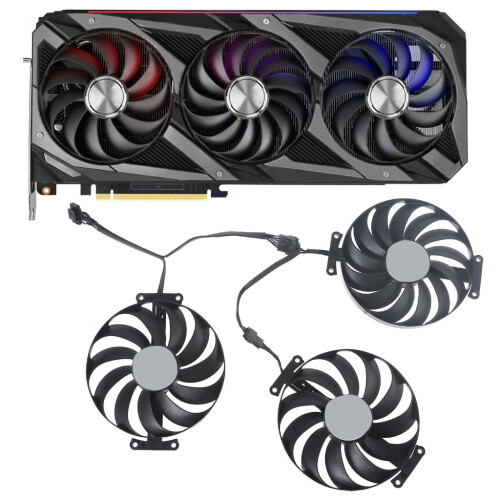 Ανεμιστήρες κάρτας γραφικών GPU 95MM7Pins CF1010U12S Ανεμιστήρας ROG STRIX RTX3060 3070 3080Ti Ψυγείο 2