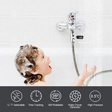 Thermomètre de douche à affichage numérique LED, thermomètre pour eau de douche, thermomètre pour eau de bain