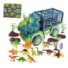Dinosaurier-LKW-Spielzeug für 3- bis 5-Jährige, Dinosaurier-Transport-LKW mit Dinosaurierfiguren, Dino-Auto zum Aufziehen, Geburtstagsgeschenk für