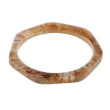 JUNTEX Armband aus Schildpatt-Acrylharz, braunes Leopardenmuster, Damenschmuck