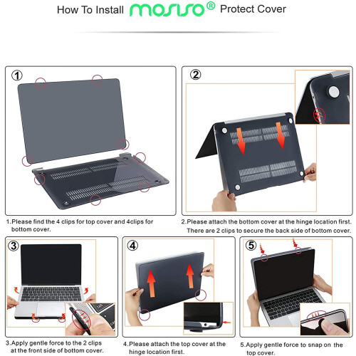 Capa compatível com MacBook Air de 13 polegadas (modelos de 2022, 2021, 2020, 2019 e 2018, A2337M1, A2179 e A1932) com tela Retina. 2