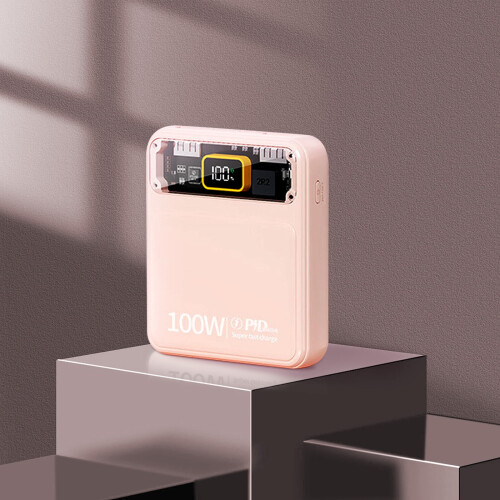 Μπαταρία Jacenvly 10000mAh, γρήγορη φόρτιση 10W, οθόνη LED, ενσωματωμένα καλώδια Type-C και Micro