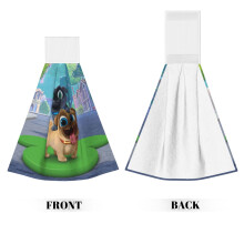 Toallas de mano Puppy Dog Pals con cierre de velcro, toallitas húmedas de terciopelo coral para cocina y baño.