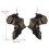 Pendientes de madera hipoalergénicos con forma irregular estilo punk de HOTYA. 6