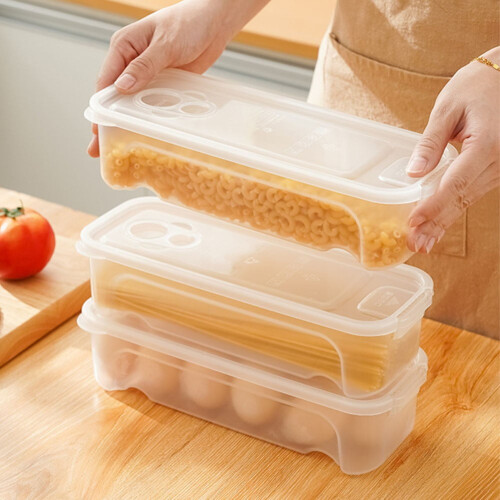 Magnetronbestendige pastakookdoos met afvoergat. 2