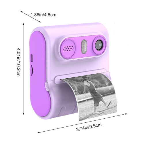 Câmera Instantânea Infantil YOLOKE com Duas Câmeras HD, Impressão Térmica de 2,4 Polegadas, Design Leve e Portátil, Fácil de Usar - Ideal para 2