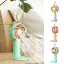 Ruční ventilátor Super mini osobní ventilátor Výprodej Miayilima Kreslený s podstavcem ruční ventilátor modrý Ruční ventilátor Ruční