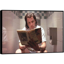 Poster pe pânză ASPORIC Pulp Fiction, compatibil cu decorul clasic al filmelor vintage, neînrămat, 25x20 cm, pentru casă, baie, peșteră pentru