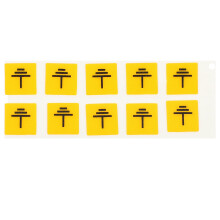 20 stuks elektrische aardingsstickers, encendores, kamerbordjes, heklabels, vierkant