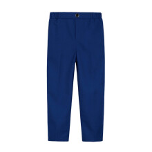 FAMTKT Boys' Dark Blue Flat Suit Dress Pant, Straight Leg, Hemmed Bottom, Belt Loops, Functional Pockets (7-8 Years)