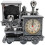 Eease Antique Locomotive Shape Alarm Clock Plastic Model Alarm Clock Creative Desktop Decor (Grey) 3