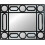 29.5" Black Framed Geometric Style Rectangular Wall Mirror 1