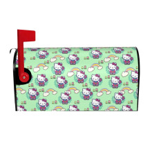 Hello Kitty waterproof magnetic mailbox cover, compatible with standard sizes, Oxford cloth outdoor protection for garden, courtyard & home decor