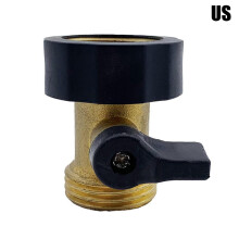 Robinet d'arrĂŞt d'eau en laiton 3/4 pouce, raccord pour tuyau d'arrosage, pour couper l'eau.