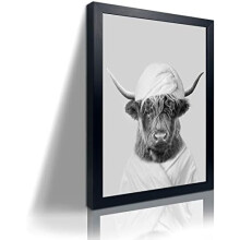 Tablou de perete cu maimuță amuzantă în cadă, imprimare pe pânză alb-negru, decor pentru baie în stil rustic, compatibil cu Aaroca,