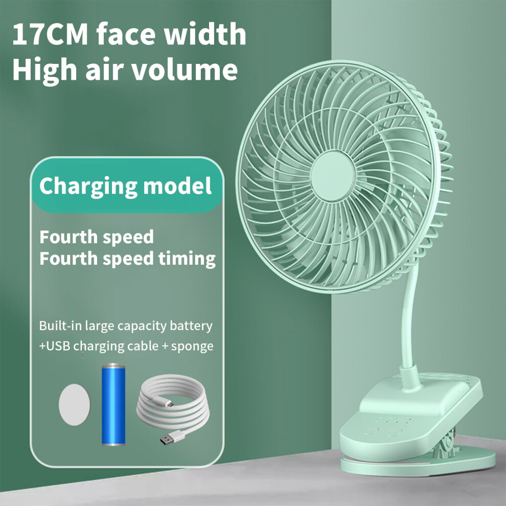Rnemite-Amo On Clearanceï¼Usb Desktop Charging Clip Fan Multifunctional Large Wind Desktop Portable Outdoor Clip-On Electric Fan 9322103715652