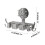 Κεφαλή ντους Kayannuo Home Essentials Christmas Clearance με βεντούζα, ρυθμιζόμενη κεφαλή ντους χωρίς 3