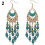 Brincos femininos estilo boho com pingente de lua crescente e borla. 2