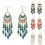 Brincos femininos estilo boho com pingente de lua crescente e borla. 5