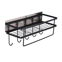 Mensole da bagno a parete con gancio e portasciugamani, compatibili con Bocqde, per lavabo, WC, balcone e cucina.