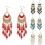 Brincos femininos estilo boho com pingente de lua crescente e borla. 6