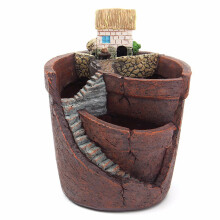 Tomfoto Microlandschaft Vaso da fiori sospeso Giardino in vaso Mondo delle fiabe Pianta succulenta Serra Decorazione in resina