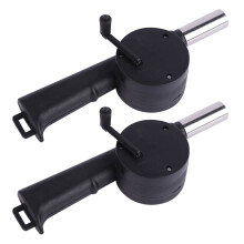 Ventilatore per barbecue 2 pezzi, strumento di cottura, accessori per grigliate, asciugacapelli portatile, ferro da stiro da esterno in plastica