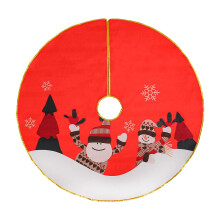 Mornei Weihnachtsbaumdecke, Weihnachtsbaum-Unterlage, Geschenkidee für den Winter, Weihnachtsbaumrot