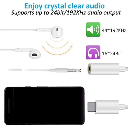 Προσαρμογέας USB C σε υποδοχή ακουστικών, Pixel4 3 2XL, Galaxy S20Ultra Z Flip S20+ Note10 και 2