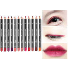12 Color Waterproof Lip Liner Set with Matte Velvet Finish for LongLasting Multiuse Makeup