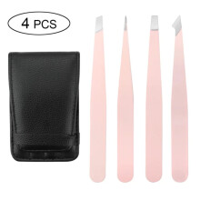 DEKAXID 4/5-delige set wimperverlenging pincetten, roestvrij staal, professionele wimperverlenging pincetten, wenkbrauwtangetjes, clipschaartjes,