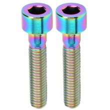 2 szt. śrub M6x30mm do mostka kierownicy roweru górskiego, śruby z łbem sześciokątnym do sterów rowerowych