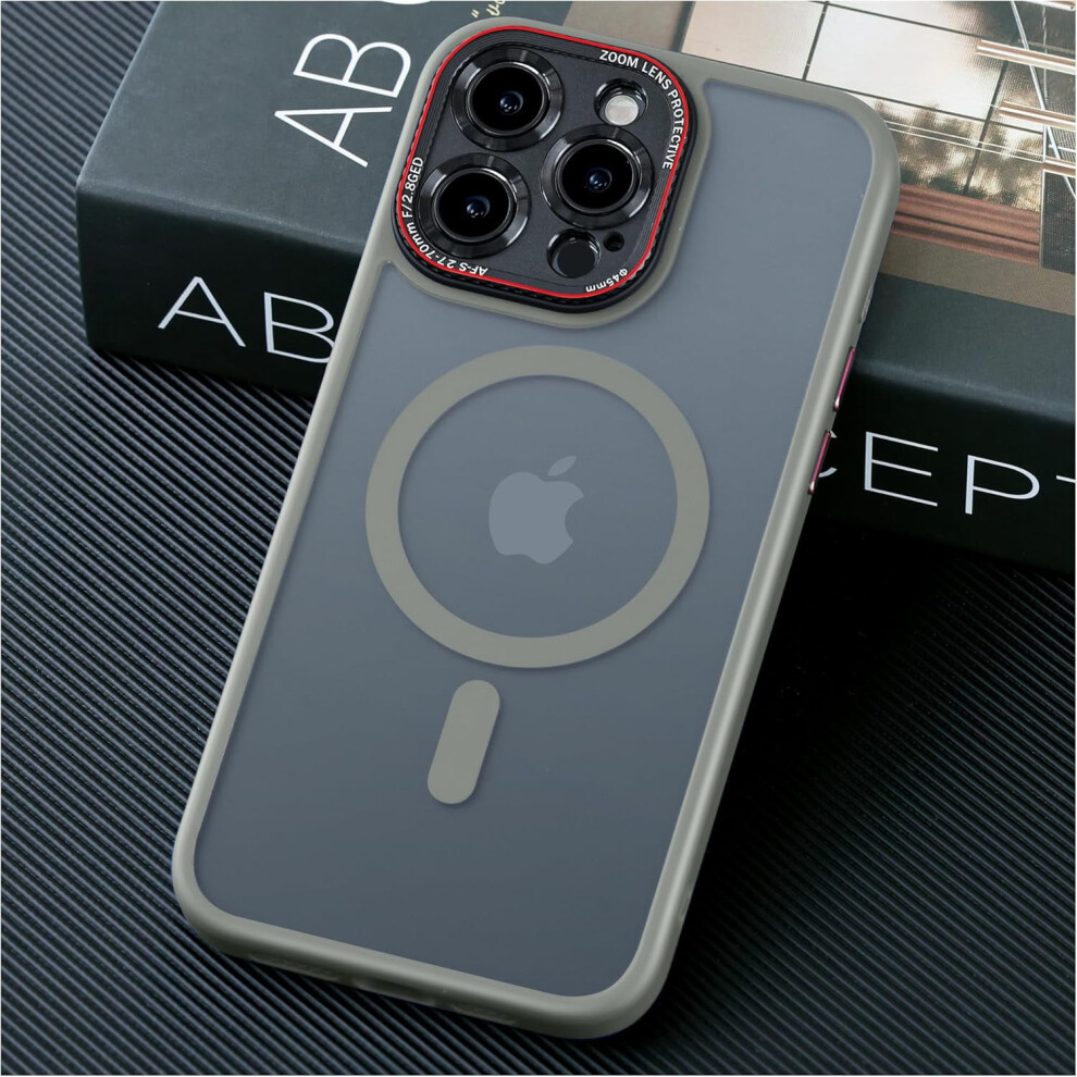 Phone Case For Compatible With Iphone 15 Pro Max, With Camera Lens Protection, Magsafe Compatible, Mil-Grade Shockproof, Translucent Matte Light 9191629577309