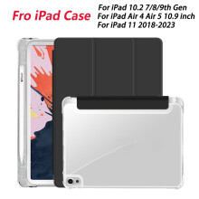 Capa de TPU macia compatível com iPad Pro 11 (10ª geração), compatível com iPad 10.2 (7ª a 9ª geração), compatível com iPad Air 4 e 5