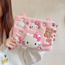 Husă Sanrio Hello Kitty cu suport pentru tabletă, compatibilă cu iPad Pro 9.7, 10.5, 10.2, 2018, 2017, Air 1, 2, 3, Mini 2, 3, 4, 5, 6, model