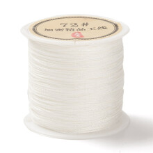 1Roll 50 Yards Nylon Chinese Knot Cord Nylon Jewelry Cord for Jewelry Making White 0.8mm