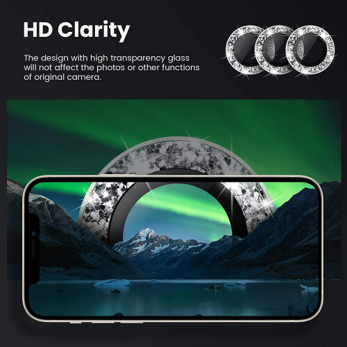 Compatible with iPhone 12 Pro Max Camera Lens Protector, 9H Tempered Glass Camera Cover Screen Protector 2