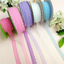 SPRING PARK 10 Yards Lace Ribbon 15mm Wide Trim DIY Fabric Wedding Decorative Sewing Rope