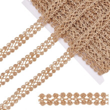 17mm Gimp Braid Trim 15 Yards Braided Jute Ribbon Fabric Trim Lace Trim Upholstery Trim for Christmas Party