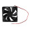 Gaothrán Fuaraithe Cearnógach Plaisteach Dubh 9025 90x25mm DC12V0.25A 3