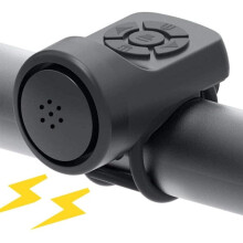 Rubberskin Electric Bicycle Bell, Electronic Signal Horn Alarm Bicycle Bell 120dB, Portable USB Charging Bicycle Horn with Alarm for MTB Road Bike.