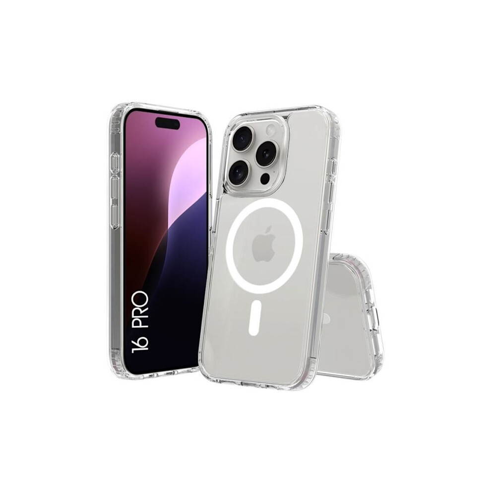 Protective Case - Booling - Compatible With Iphone 16 Pro - Semi-Rigid Silicone - Transparent - Fast Charging With Magnet Transparent 9191629647668