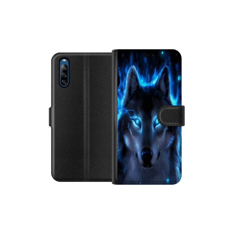 Compatible With Sony Xperia L4 Wallet Case Wolf 9191629647408