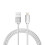 1M Cable compatible with iPhone Charger Nylon Quick Charge Silver 5-Pack 1